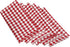 DII Cotton Napkin Set Machine Washable Everyday Basic, 20x20, Tango Red Gingham, 6 Count...
