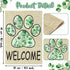 WATINC Paw Print Garden Flag - Spring Summer Eucalyptus Leaf Welcome Linen Garden Flag, 12 x 18 Inch Double Sided Seasonal Holiday Farmhouse Yard ...