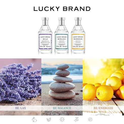 LUCKY Brand Re/Lax The New Sustainably-Inspired & Tranquil Unisex Fine Fragrance Mist For Women & Men, 8.0 Fl Oz (Pack of 1)...
