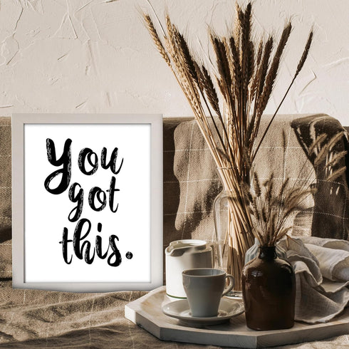 Posterizer 1 pcs-You Got this, positive saying wall art-Motivational & Inspirational Art-Quotes and Poems-decor for office wall- UNFRAMED Wall Art...
