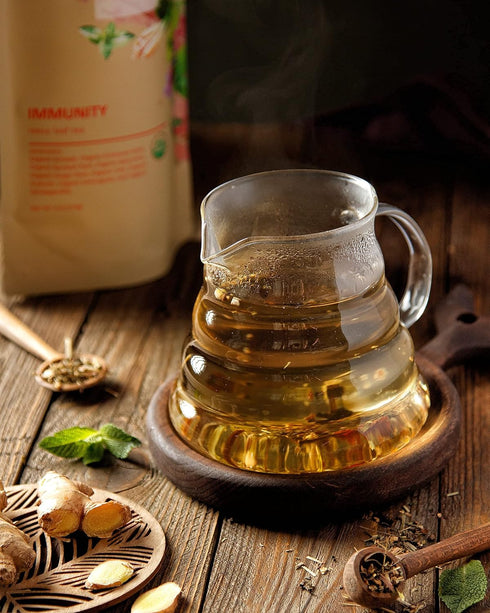 Gardenika Organic Immune Loose Leaf Tea, Herbal, Caffeine Free Leaves, Ayurvedic, KSA Kosher – 4 oz (1 Pack)...