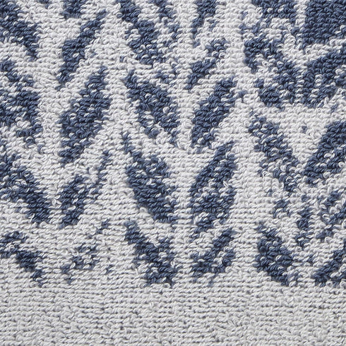 SKL Home Distressed Leaves 100% Turkish Cotton Hand Towel Set, 16" x 26", Denim 2 Count...