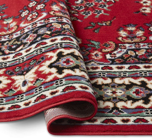 Home Dynamix Premium Sakarya Traditional Medallion Border Area Rug, Claret, 1'9"x7'2" Runner...