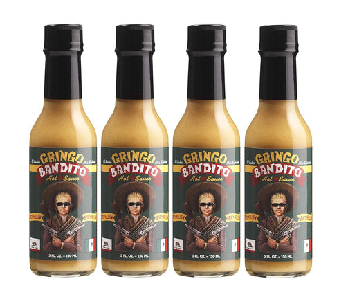 Gringo Bandito Hot Sauce, Spicy Yellow, 5 Ounce (Pack Of 4)...