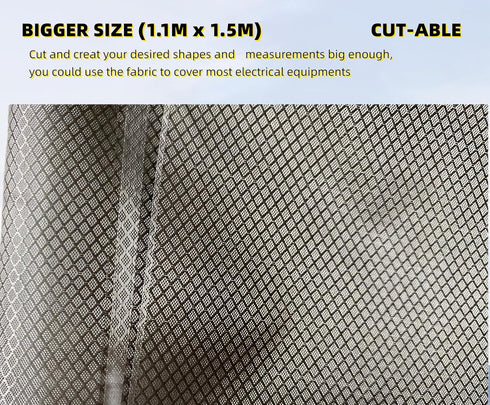 Faraday Fabric Nickel Copper Faraday Blocking Cloth 43.3"x59" Material Protection Fabric for DIY Faraday Cage, Box, Clothes, Curtains...