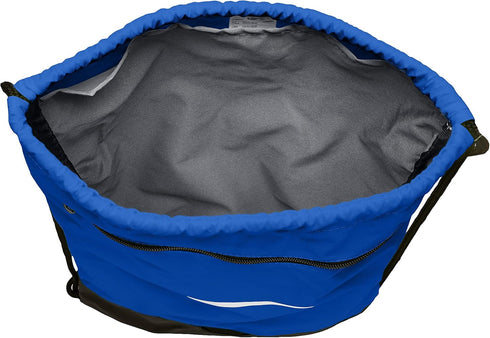 Nike Brasilia Training Gymsack, Drawstring Backpack with Zipper Pocket and Reinforced Bottom, Game Royal/Game Royal/White...