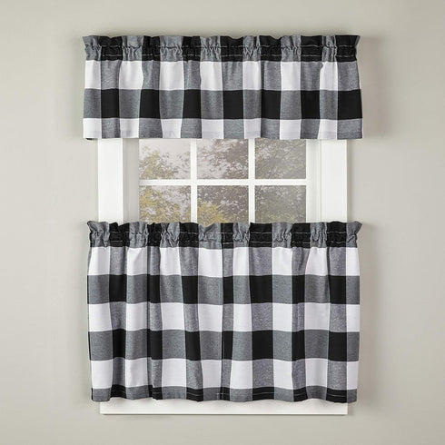 SKL HOME by Saturday Knight Grandin Valance, 58x13, White/Black...