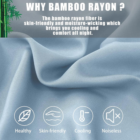 Pillow Cases Standard Size 2 Pack, Bamboo Rayon Cooling Pillowcases with Envelope Closure, Cool Breathable Pillow Case for Hot Sleepers & Night Sw...