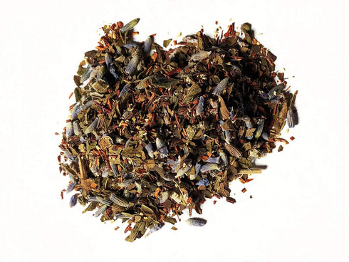 FIRE TEAS Relaxing Rooibos Evening Tea- Organic Red Rooibos, Peppermint, Lavender, Raspberry Leaf, Ginger, Saffron - Caffeine Free, Herbal Tea, St...