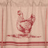 VHC Brands Sawyer Mill Chicken Pleated Curtain Valance, Red, 20x72...