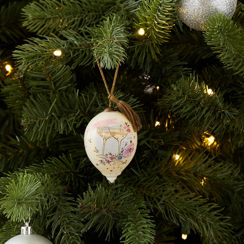 Ne'Qwa Art NeQwa Art Hand Painted Blown Glass Commemorative Together Love Ornament, Multi...