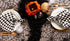 DII Halloween Tabletop, Harlequin Collection, Napkin Set, Black and Cream 6 Piece...