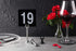 New Star Foodservice 23084 1-100 Double Side Plastic Table Numbers, 4" x 4" Inch, Light Grey on Black...