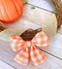 Pumpkin Orange and White Gingham Buffalo Plaid Ribbon? Autumn Thanksgiving Wired Edge Ribbon Halloween Christmas Wrapping Ribbon Wired Craft Decor...