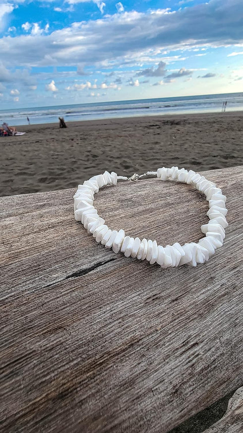 BlueRica Unisex Puka Chip Shells Anklet (10 Inches)...