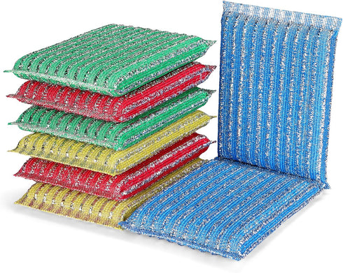 8Pads Sponges Kitchen - Premium Dish Sponge, Dish Cloths for Washing Dishes, Dish Scrubber, Dish Brush, Essential Cleaning Supplies in Kitchen Ute...