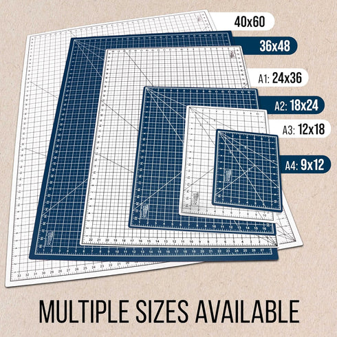 U.S. Art Supply 9" x 12" White/Blue Professional Self Healing 5-6 Layer Double Sided Durable Non-Slip Cutting Mat Great for Scrapbooking, Quilting...