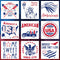Hying 9PCS Patriotic 4th of July Stencils for Painting on Wood Wall, 7.9 x 7.9 Inch Reusable 4th of July Stencils, American Flag USA Patriotic Ste...
