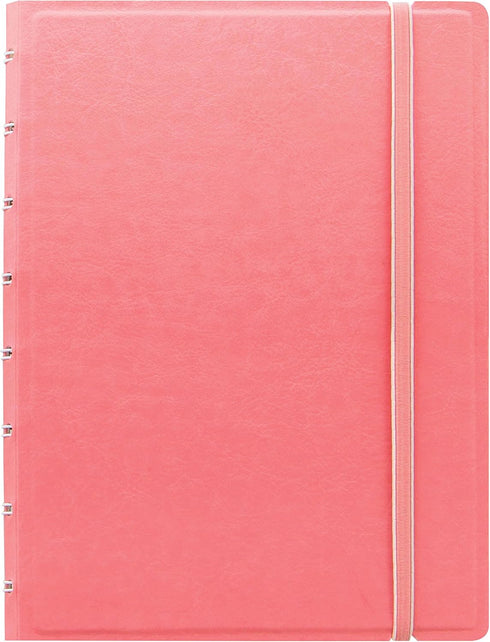FILOFAX Refillable Pastel Notebook, A5 (8.25" x 5") Rose - 112 Cream moveable pages - Index, pocket and page marker (B115053U)...