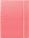 FILOFAX Refillable Pastel Notebook, A5 (8.25" x 5") Rose - 112 Cream moveable pages - Index, pocket and page marker (B115053U)...