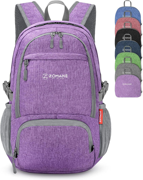 ZOMAKE 25L Packable Backpack for Women Men - Small Lightweight Hiking Daypack for Travel - Tear Resistant Foldable Day Pack...