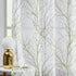 FMFUNCTEX Linen Semi Sheer Curtains for Bedroom, Sage Green White Curtains 54 Inches Long for Living Room, Grey Tree Branch Print Curtain Light Fi...