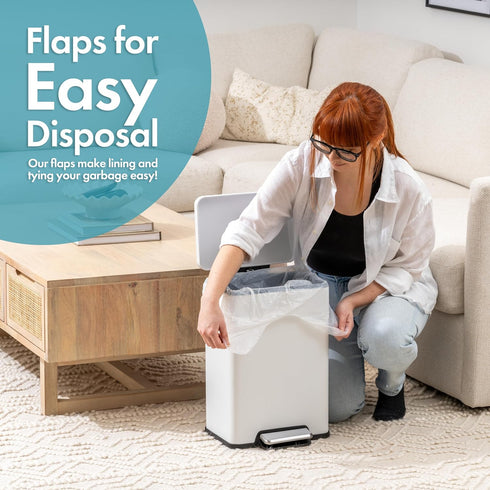 Trash Bags - Small Garbage Bags, Clear Trash Can Liners for Bathroom Bins, Bedroom, Office & Kitchen Waste, Multi-Purpose Household Wastebasket Cl...