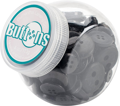 Company, Black Jar, 4 oz. Assorted Size Buttons...