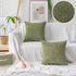 Home Brilliant Sage Green Spring Pillow Covers Chenille Velvet Plush Decorative Throw Pillow for Couch Sofa Decor, 2 Packs 18x18 inch (45cm), Fres...