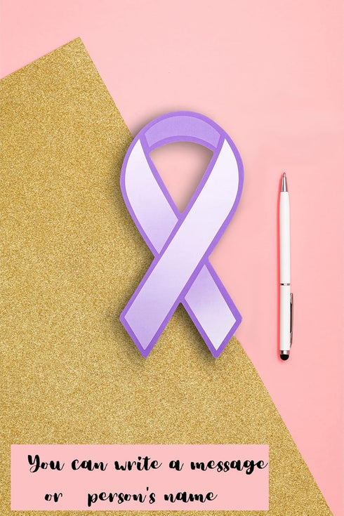 Fundraising For A Cause Large Paper Purple Ribbon Cutouts – Awareness Paper Ribbon Decorations - Donation to Support Alzheimer’s, Domestic Abuse, ...