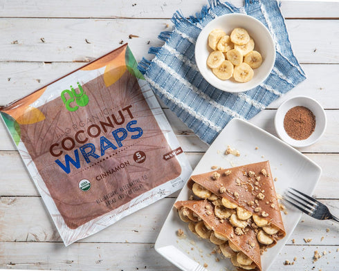 NUCO All-Natural, Certified Organic, Paleo, Gluten Free, Vegan Non-GMO, Kosher Raw Veggie Coconut Wraps Cinnamon Flavor. NO Salt Added Low Carb an...