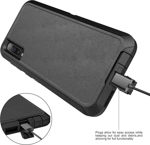 MXX Heavy Duty Case Made for Samsung Galaxy A50 - (No Screen Protector) Drop Protection Case Made for Galaxy A50/ A50s/ A30s (Black)...