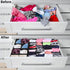 Simple Houseware 4-Pack Drawer Organizer Set - Closet Dividers for Underwear, Socks, Bras, Scarves, Ties - Foldable Non-Woven Storage Boxes, Black...