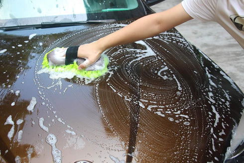 Premium Chenille Microfiber Car Wash Sponge, Ultimate Car Wash Mitt, Scratch Free, Lint Free, Double Sided, Plush(Green)...