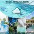 Pool Skimmer - Pool Net with 5 Section Pole, 60 inch Pool Skimmer Net with Pole Total Length, Pool Nets for Cleaning, Fine Mesh Net Pool Skimmer N...