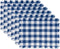 DII Heavyweight Fringed Check Tabletop Collection, Placemat Set, 13x19, Navy, 6 Piece...