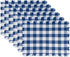 DII Heavyweight Fringed Check Tabletop Collection, Placemat Set, 13x19, Navy, 6 Piece...