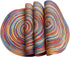 Round Placemat for Dining Table, Each Set of 4 Woven high Temperature Resistant Non-Slip Kitchen Counter Mats, Diameter 14 Inches BBQ, Christmas P...