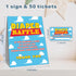 Diaper Raffle Game Kit For Baby Shower(1 Standing Sign + 50 Tickets) - Blue Sky & Cloud Theme - Gender Reveal, Baby Announcement Party Supplies & ...