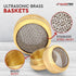 Ultrasonic Cleaner Baskets for Small Parts | Set of 2 Ultrasonic Parts Cleaner Basket with Screw Lock | Brass Body Stainless Steel Mesh Jewelry St...
