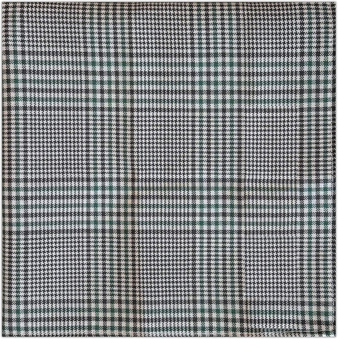 Jacob Alexander Men's Wool Glen Plaid Pocket Square Handkerchief Hanky - Navy/Green/White...