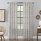 Archaeo Fragmented Geometric Embroidery Mid-Century Modern Natural Linen Blend Curtain, 50" x 63", Black/Linen...