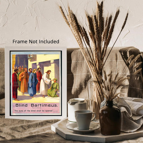 Posterizer 1 pcs-Blind Bartimeus poster-Religious Posters-Gifts for Christians -Decor for Church, Sunday School Classroom- unframed wall art...