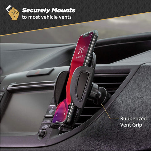 Scosche SUHV-XCES0 Select Vent Phone Mount for Car and Removable Vent Clips, Portable, Convenient Quick-Release Button...