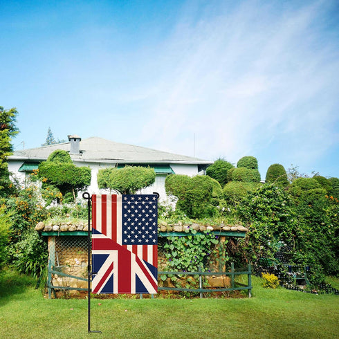 British USA Friendship Garden Flag,12x18 in Heavy Duty Great Britain UK America US Outdoor Banner for Patio Yard with Double Side...