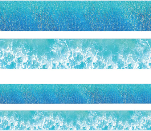 49.2ft Ocean Bulletin Board Border Under The Sea Bulletin Decoration Two Sided Border for Classroom School Decor Family Party Supply...