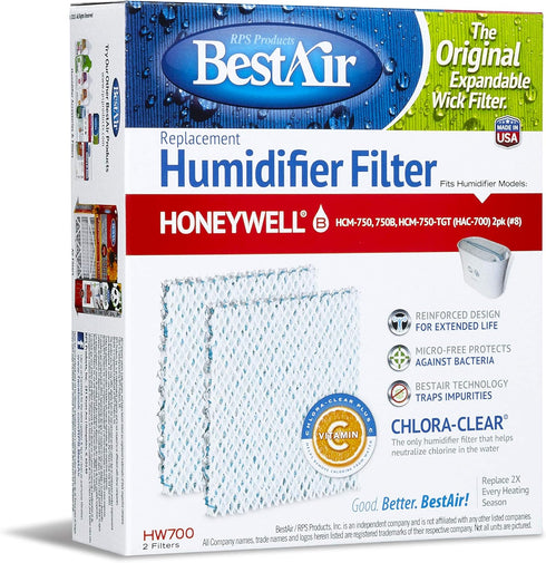 BestAir HW700, Honeywell Replacement, Paper Wick Humidifier Filter, 5.9" x 1.8" x 6.8"