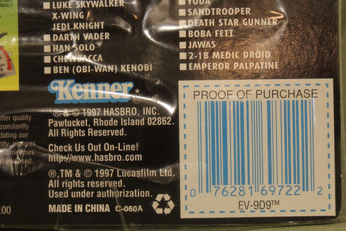 EV-9D9 WITH DATAPAD & FREEZE FRAME ACTION SLIDE Star Wars 1997 The Power of the Force Action Figure & Accessories...