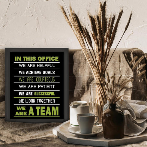 Posterizer 1 pcs-in this office we are a team quote-Workplace & Office Art-Motivational & Inspirational Art-Gift for Boss, Manager-decor for offic...