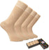 Hugh Ugoli Men's Bamboo Dress Socks for Business & Trouser, Thin & Seamless Crew Socks, 4 Pairs with Gift Box, Shoe Size 8-12...